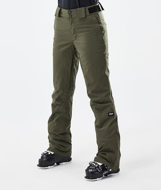 Dope Con W Pantaloni Sci Donna Olive Green