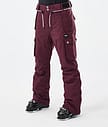 Dope Iconic W Pantalon de Ski Femme Burgundy