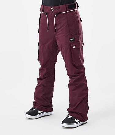 Dope Iconic W Kalhoty na Snowboard Dámské Burgundy