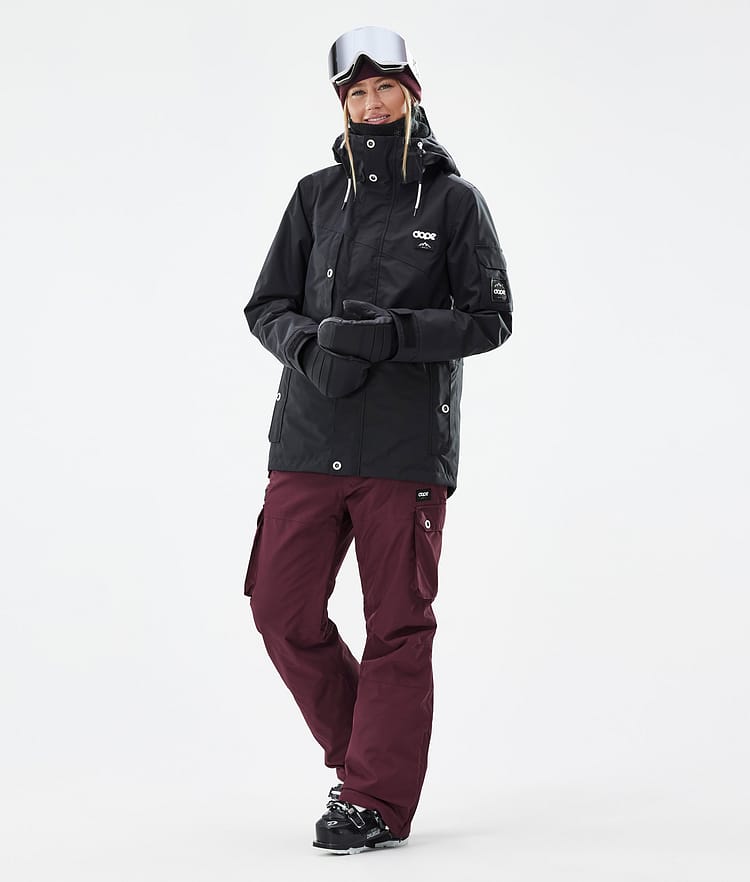 Dope Iconic W Pantalon de Ski Femme Burgundy