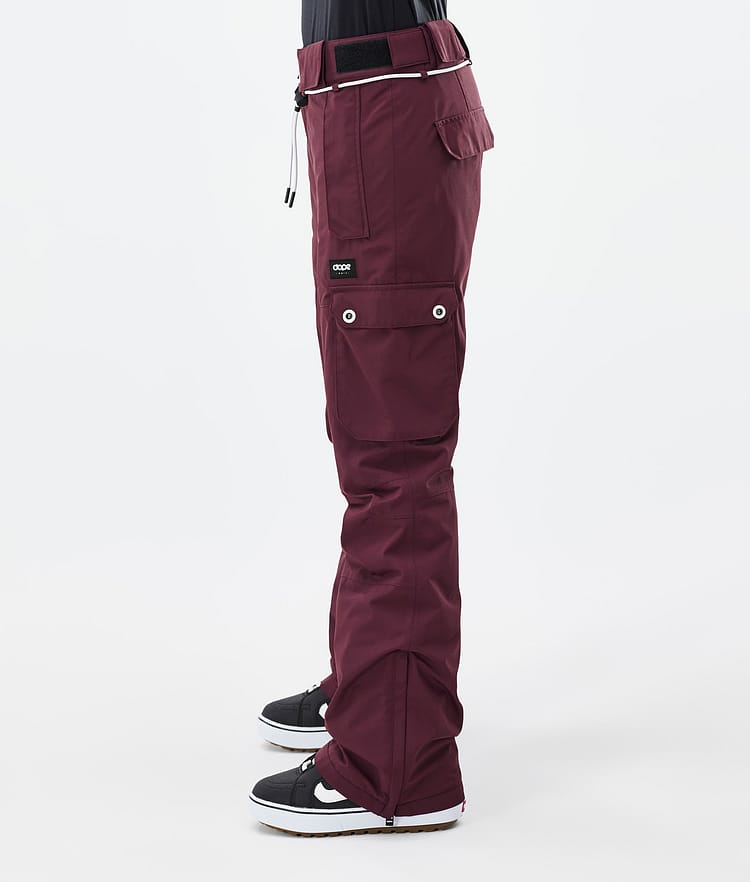 Dope Iconic W Pantalon de Snowboard Femme Burgundy, Image 3 sur 7