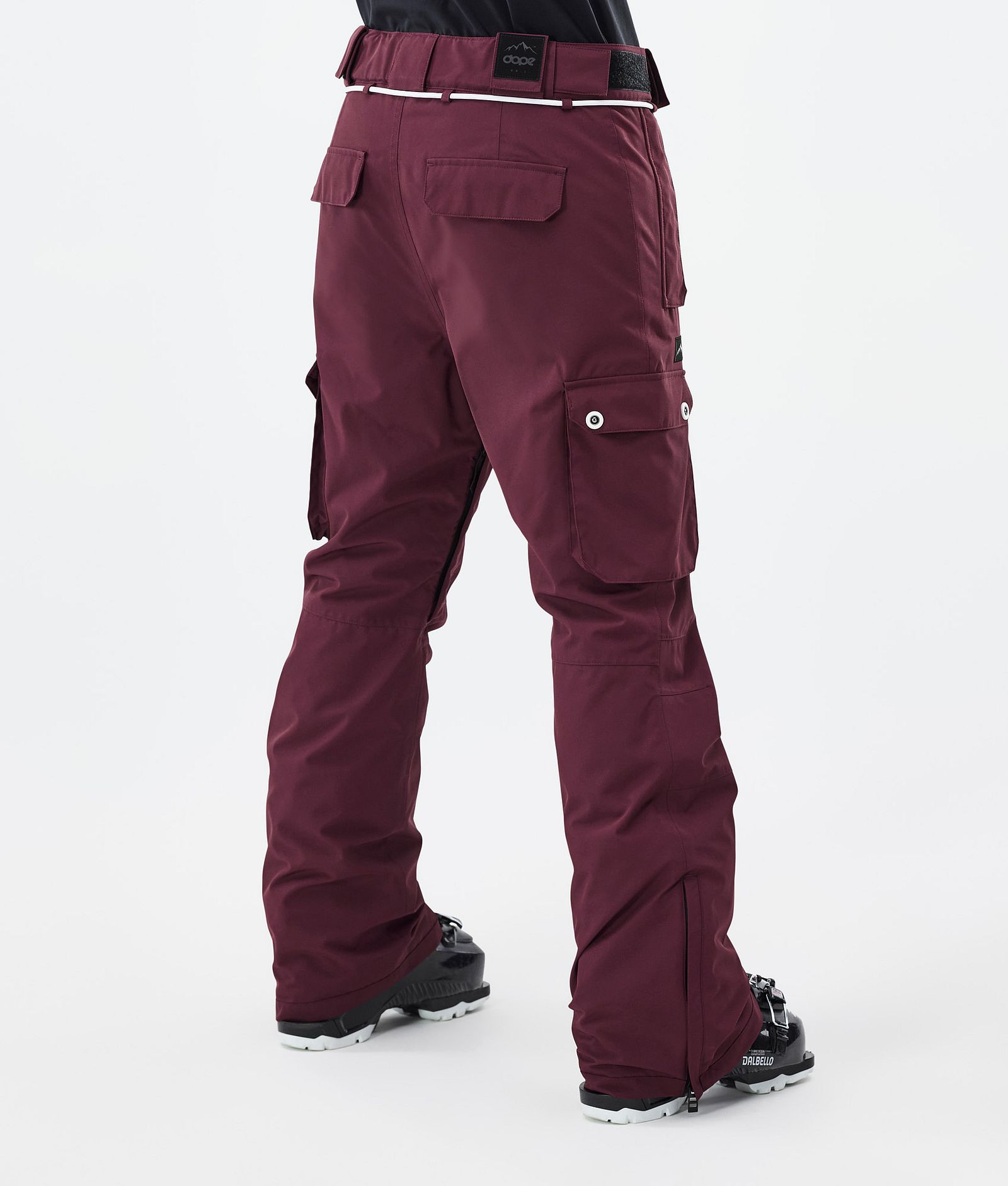 Dope Iconic W Pantalon de Ski Femme Burgundy, Image 4 sur 7