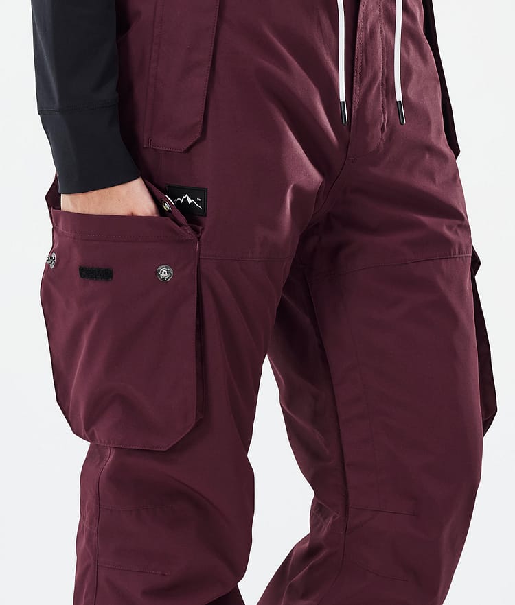 Dope Iconic W Kalhoty na Snowboard Dámské Burgundy, Obrázek 6 z 7