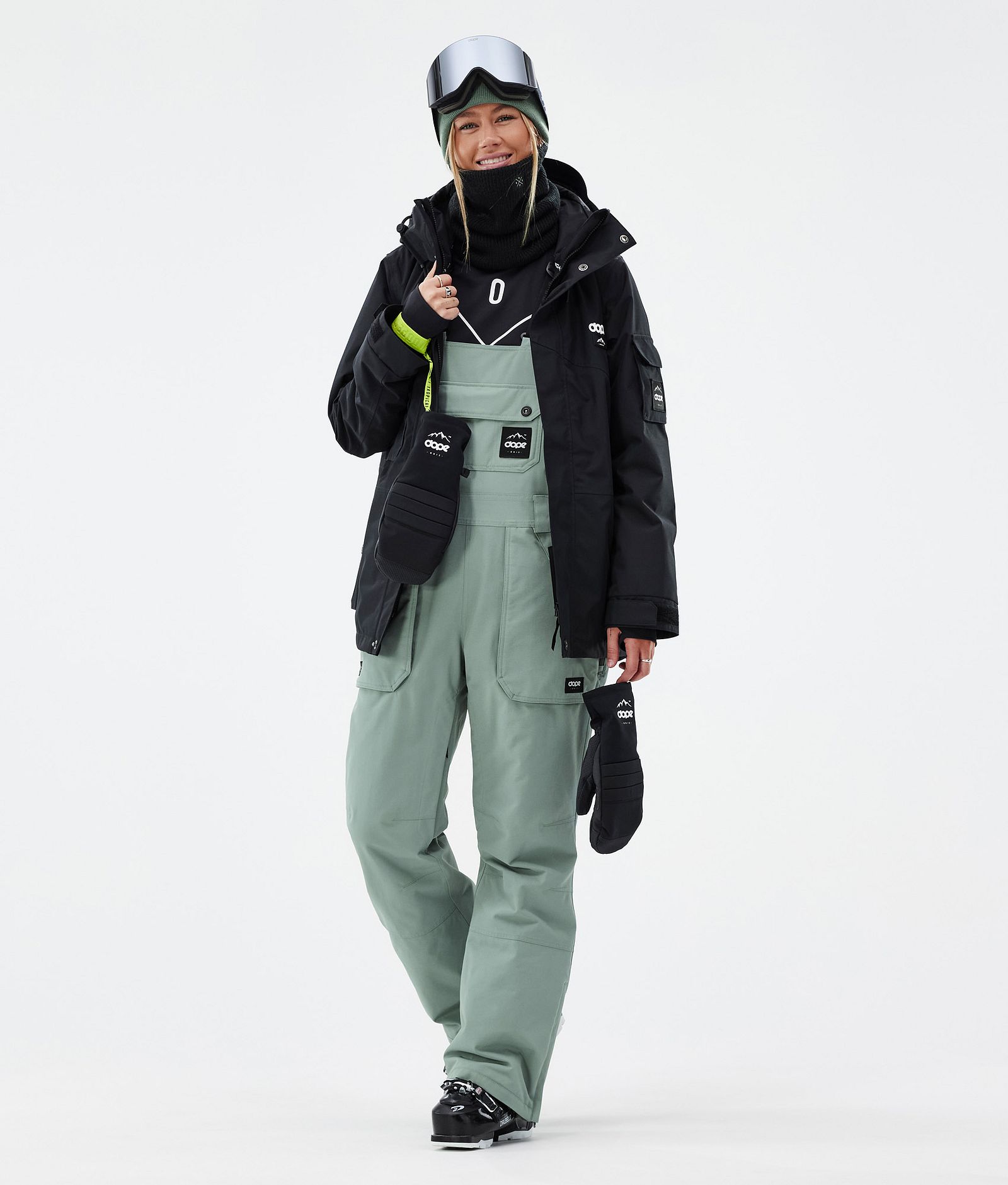 Dope Notorious B.I.B W Pantalon de Ski Femme Faded Green, Image 2 sur 7