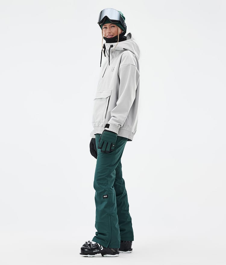 Dope Cyclone W Veste de Ski Femme Light Grey, Image 4 sur 8