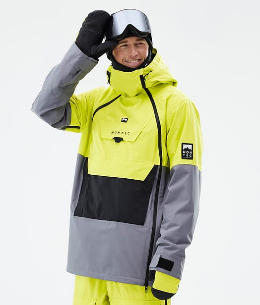 Montec Doom Ski Jacket Men Bright Yellow/Black/Light Pearl