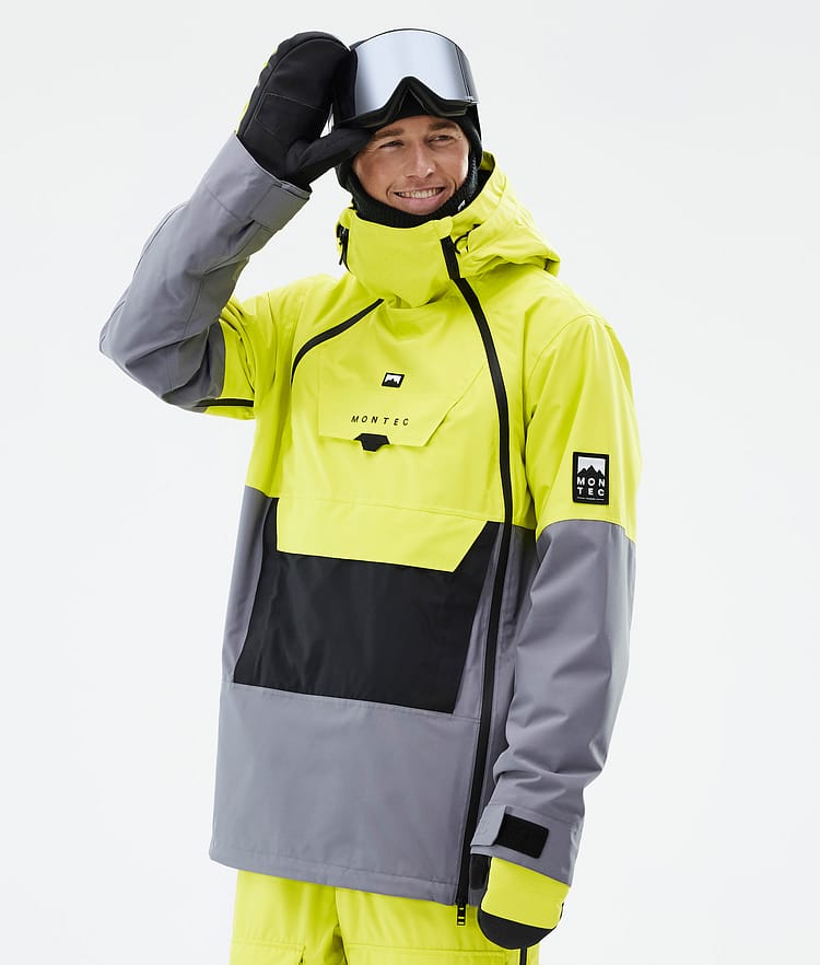 Montec Doom Ski Jacket Men Bright Yellow/Black/Light Pearl, Image 1 of 11