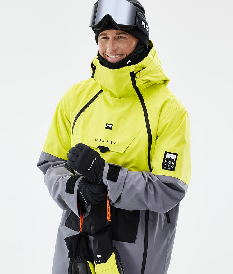 Montec Doom Kurtka Snowboardowa Mężczyźni Bright Yellow/Black/Light Pearl, Zdjęcie 2 z 11