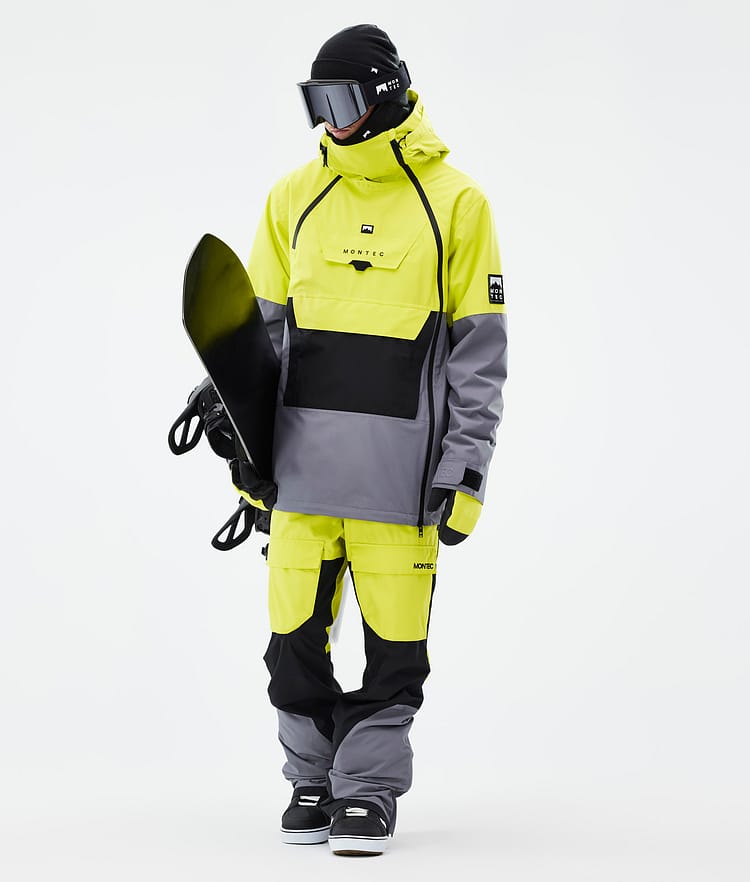 Montec Doom Veste Snowboard Homme Bright Yellow/Black/Light Pearl