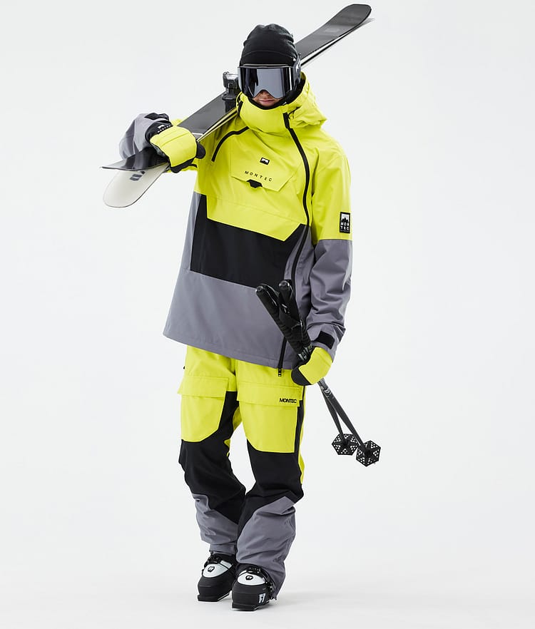 Montec Doom Veste de Ski Homme Bright Yellow/Black/Light Pearl, Image 3 sur 11