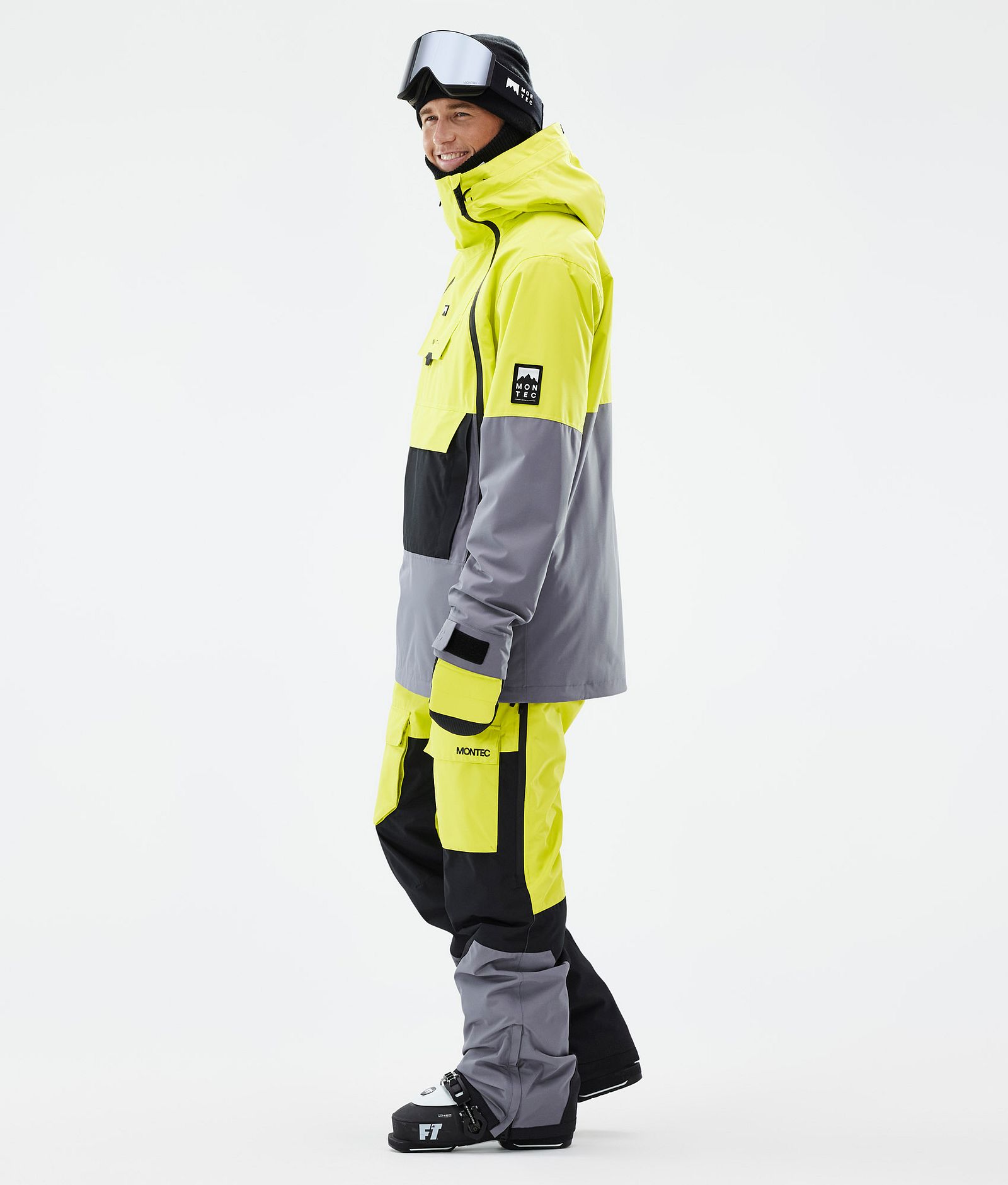 Montec Doom Ski Jacket Men Bright Yellow/Black/Light Pearl, Image 4 of 11