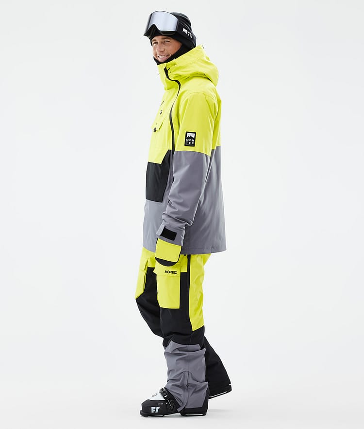 Montec Doom Veste de Ski Homme Bright Yellow/Black/Light Pearl