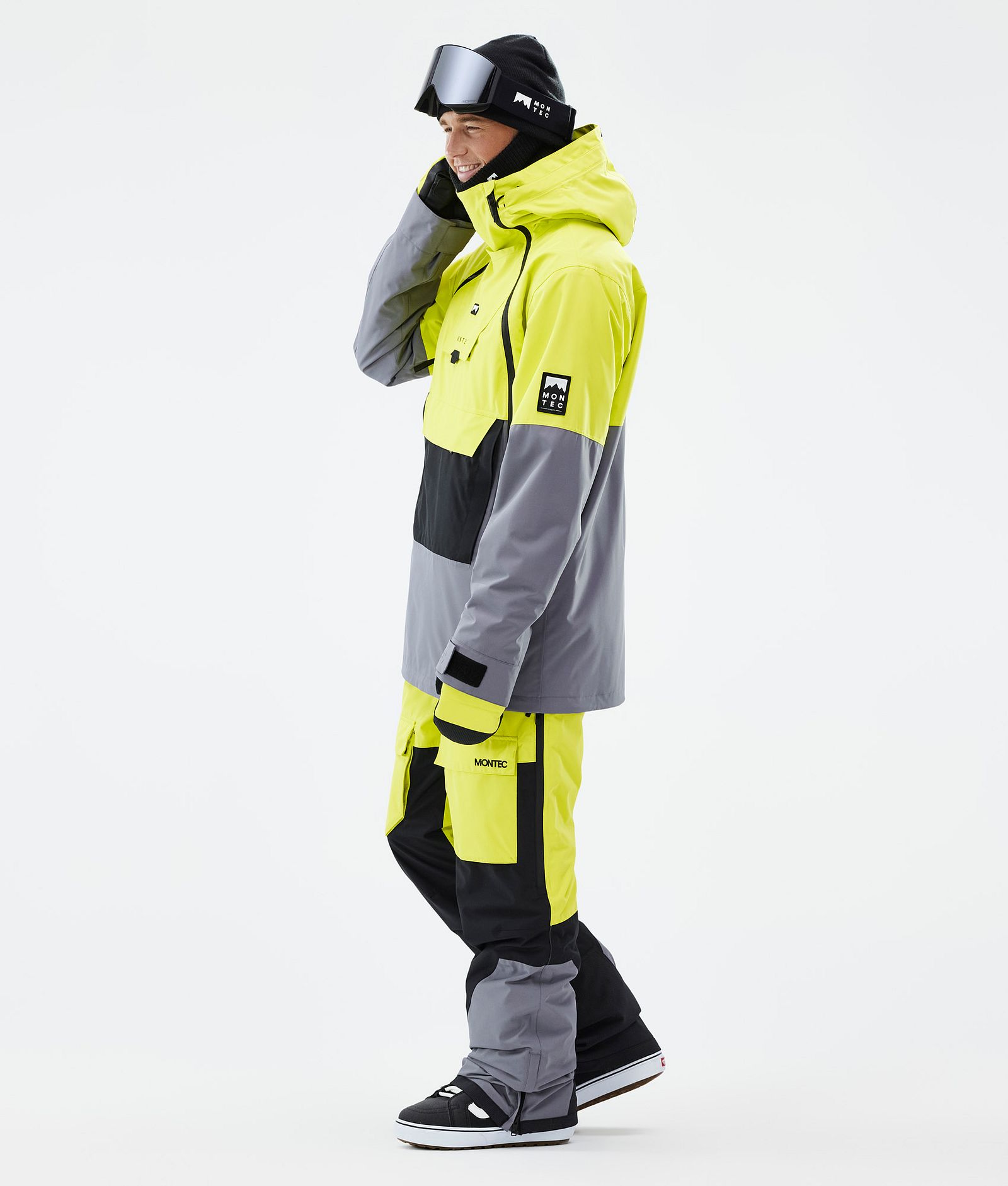 Montec Doom Kurtka Snowboardowa Mężczyźni Bright Yellow/Black/Light Pearl