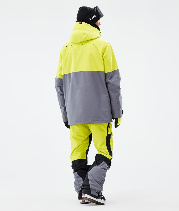 Montec Doom Veste Snowboard Homme Bright Yellow/Black/Light Pearl, Image 5 sur 11