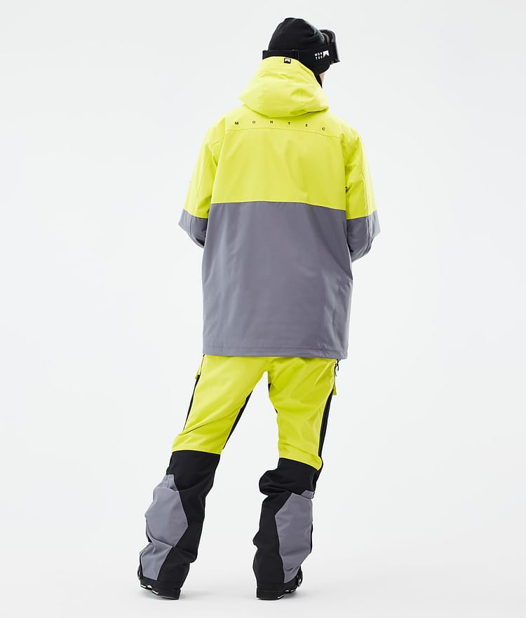 Montec Doom Veste de Ski Homme Bright Yellow/Black/Light Pearl