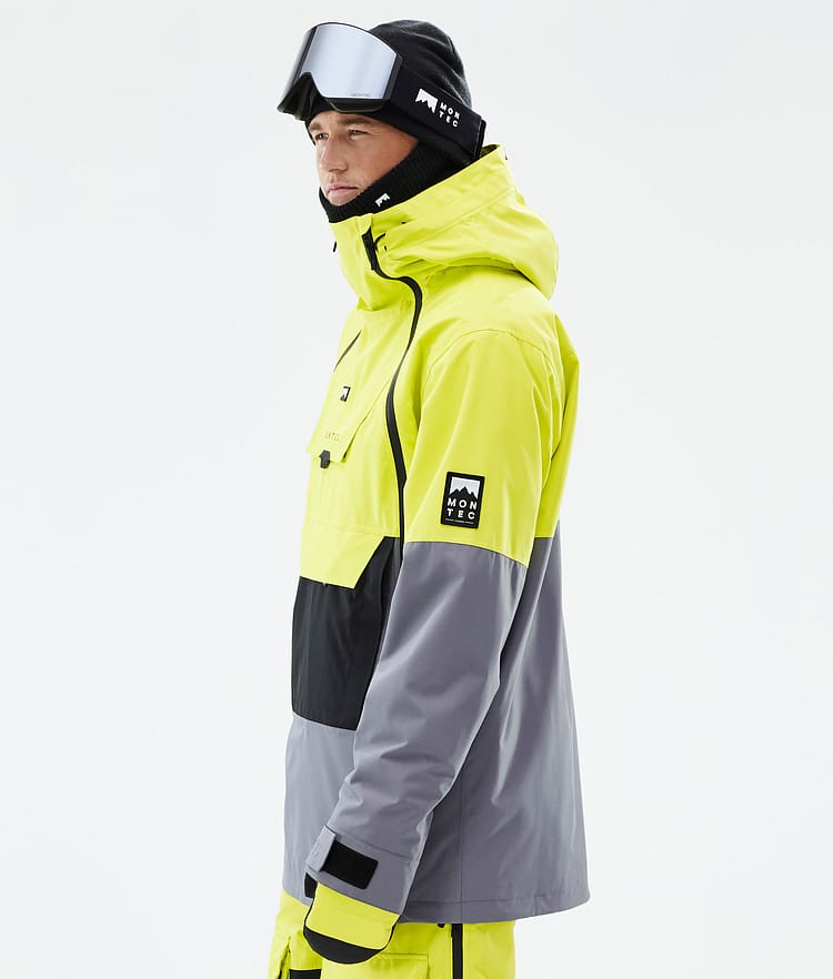 Montec Doom Veste de Ski Homme Bright Yellow/Black/Light Pearl