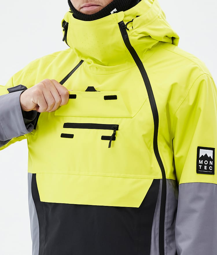 Montec Doom Ski jas Heren Bright Yellow/Black/Light Pearl, Afbeelding 9 van 10