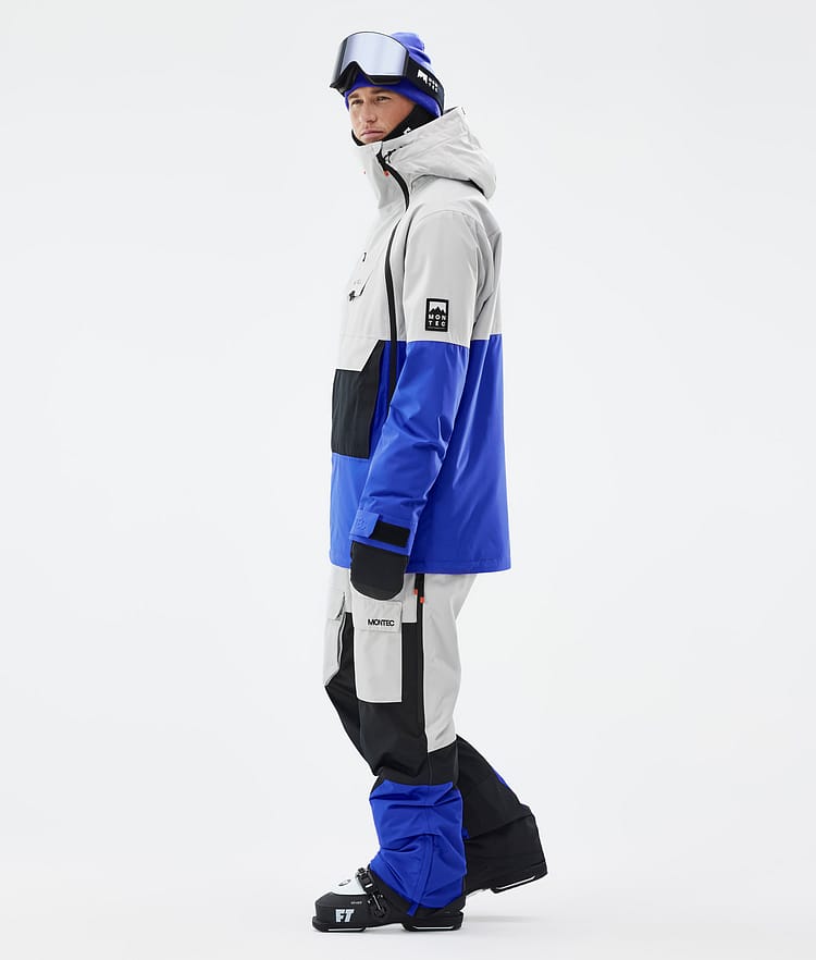 Montec Doom Ski Jacket Men Light Grey/Black/Cobalt Blue