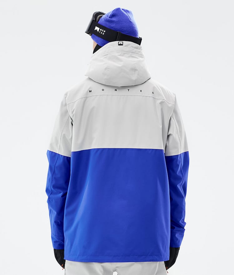 Montec Doom Kurtka Snowboardowa Mężczyźni Light Grey/Black/Cobalt Blue