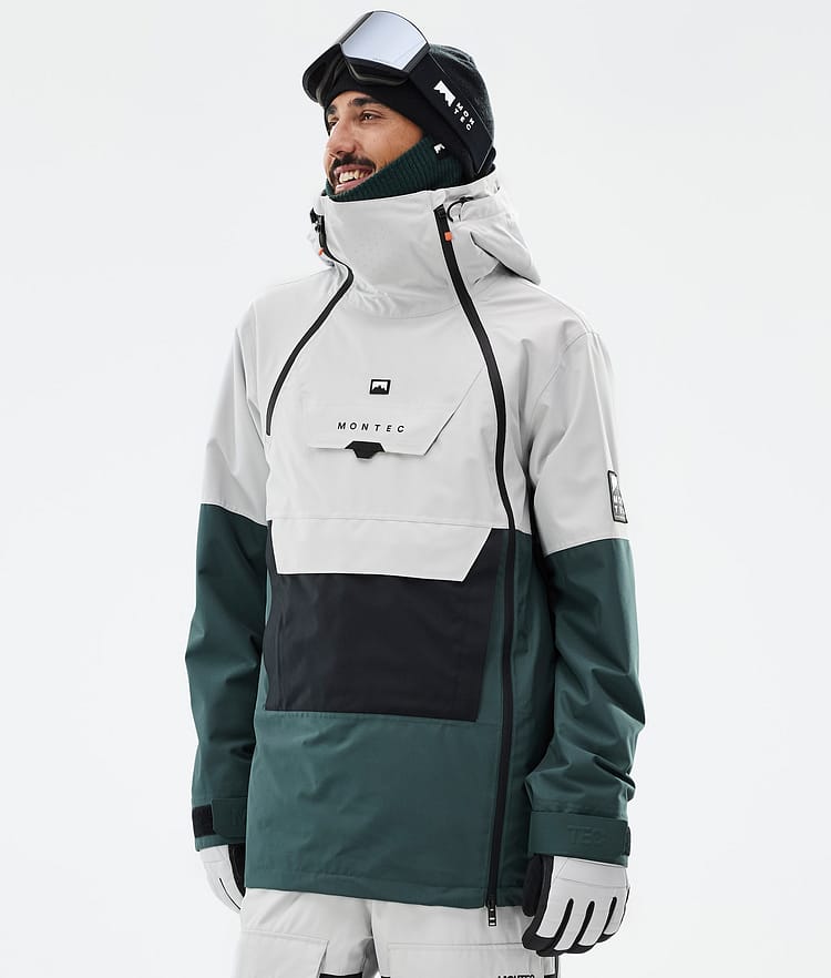 Montec Doom Kurtka Snowboardowa Mężczyźni Light Grey/Black/Dark Atlantic, Zdjęcie 1 z 11