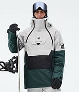 Doom Snowboard Jacket Men Light Grey/Black/Dark Atlantic from review by Jared