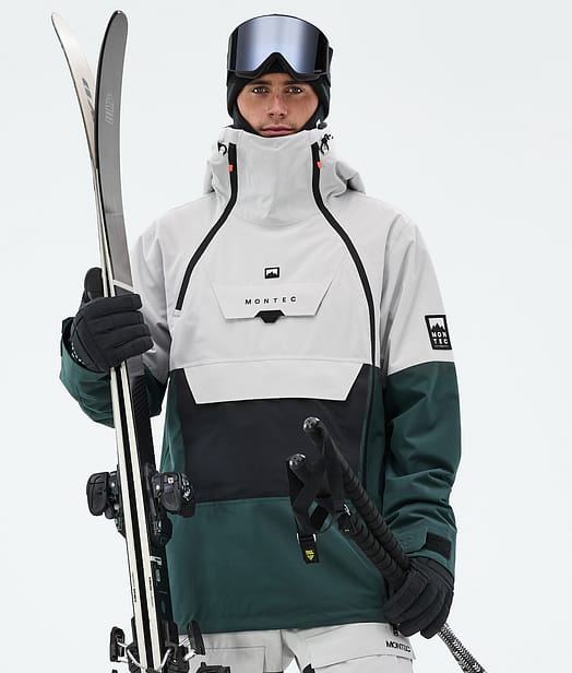 Montec Doom Ski Jacket Men Light Grey/Black/Dark Atlantic