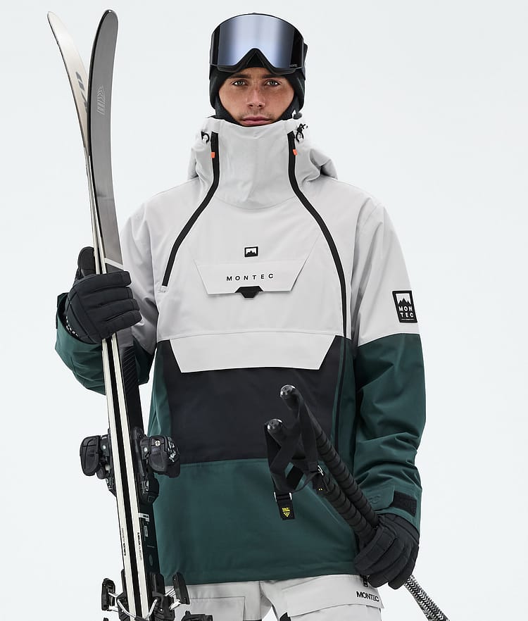 Montec Doom Ski jas Heren Light Grey/Black/Dark Atlantic, Afbeelding 1 van 11