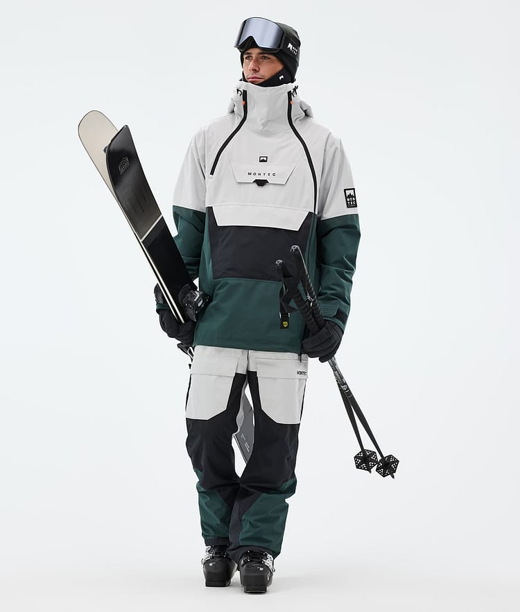 Montec Doom Ski jas Heren Light Grey/Black/Dark Atlantic, Afbeelding 3 van 11