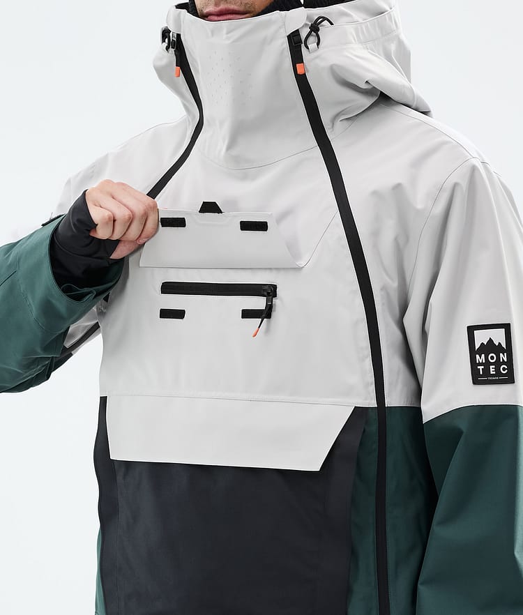 Montec Doom Ski jas Heren Light Grey/Black/Dark Atlantic, Afbeelding 10 van 11
