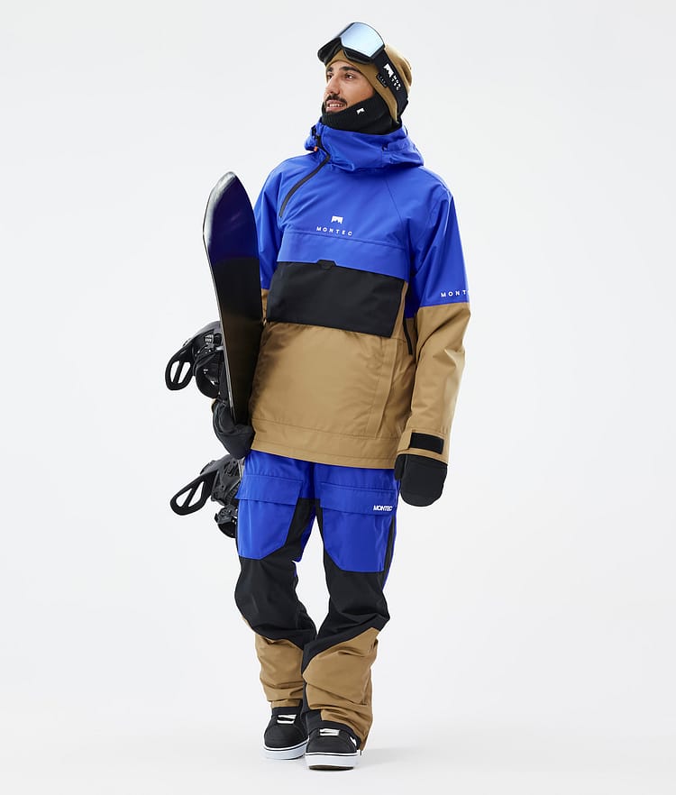 Montec Dune Veste Snowboard Homme Cobalt Blue/Back/Gold