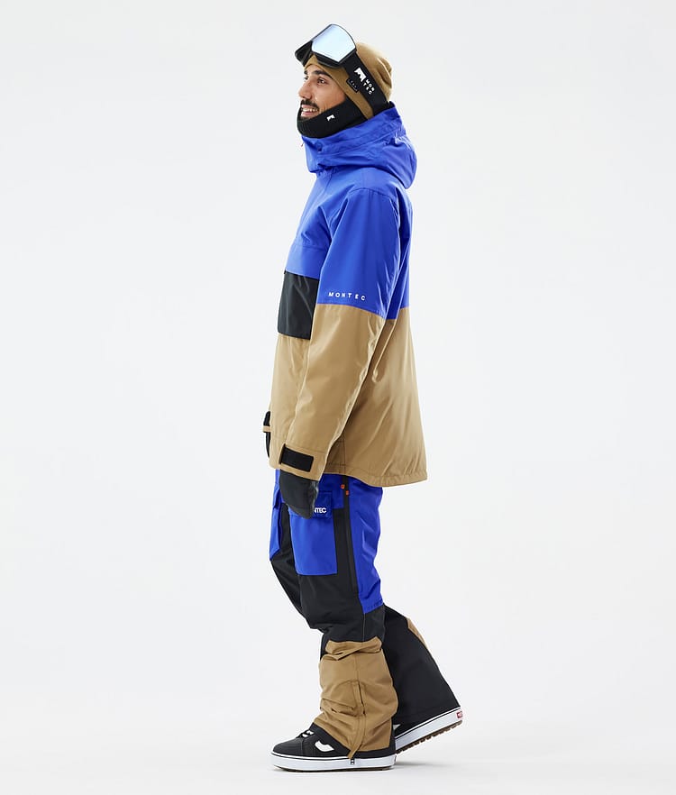 Montec Dune Veste Snowboard Homme Cobalt Blue/Back/Gold, Image 4 sur 9