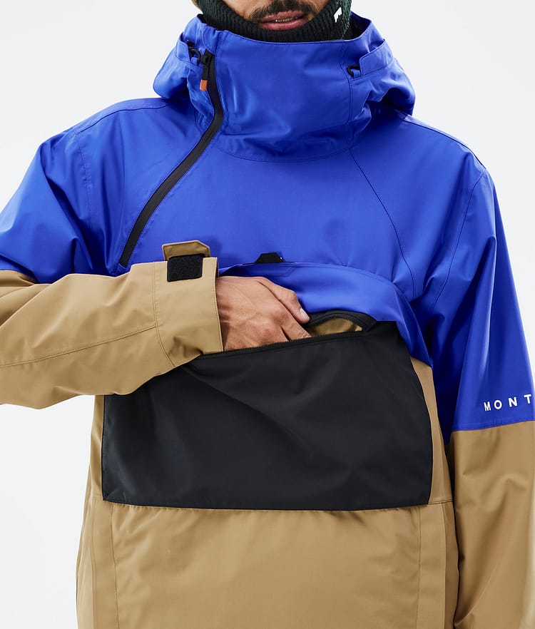 Montec Dune Kurtka Snowboardowa Mężczyźni Cobalt Blue/Back/Gold, Zdjęcie 9 z 9