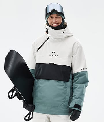 Montec Dune Kurtka Snowboardowa Old White/Black/Atlantic