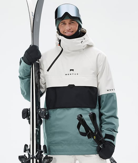Montec Dune Ski Jacket Men Old White/Black/Atlantic