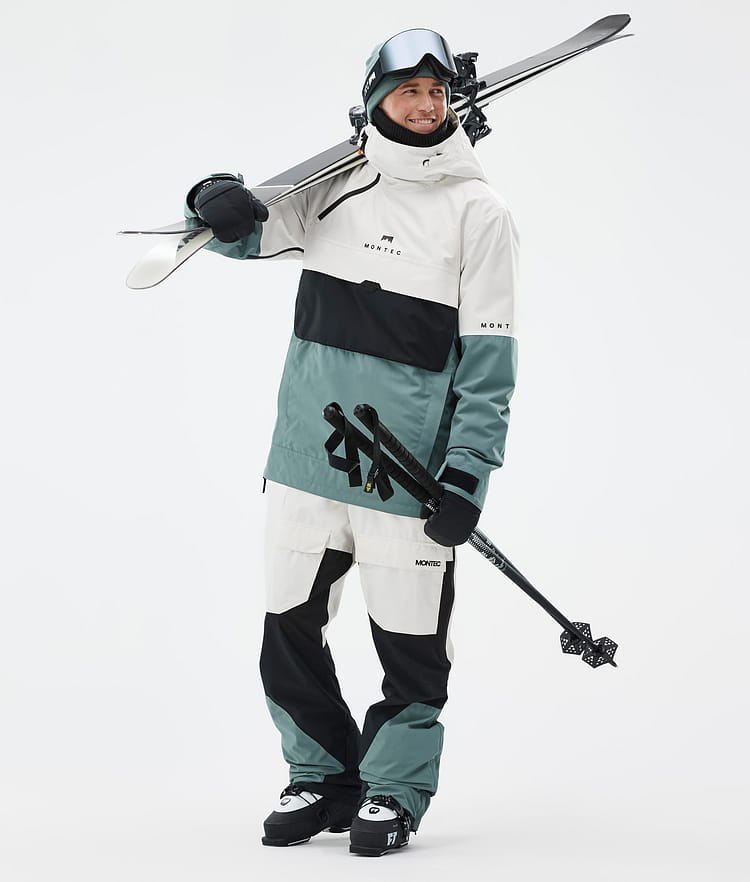 Montec Dune Ski jas Heren Old White/Black/Atlantic, Afbeelding 3 van 9