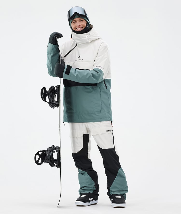 Montec Dune Veste Snowboard Homme Old White/Black/Atlantic, Image 3 sur 9