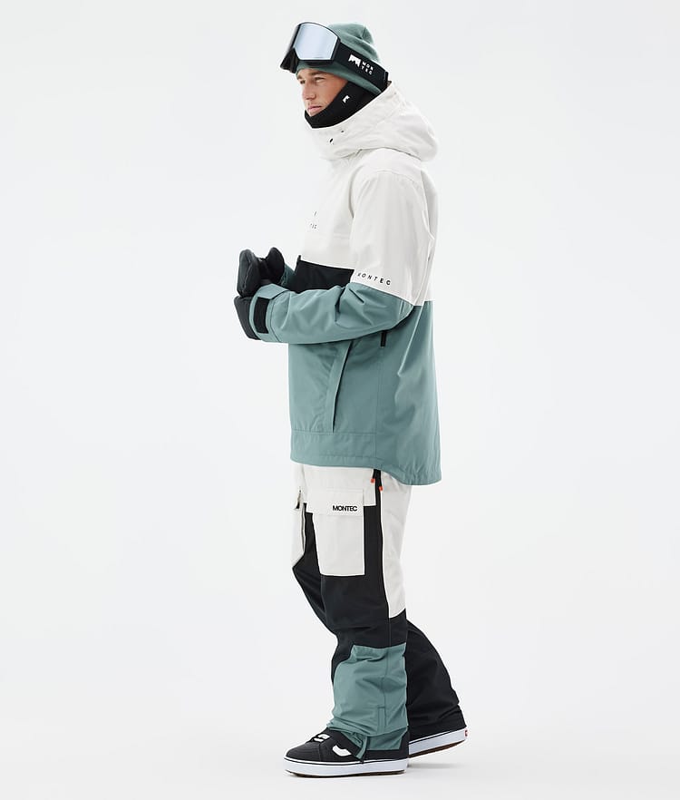 Montec Dune Snowboard Jacket Men Old White/Black/Atlantic, Image 4 of 9