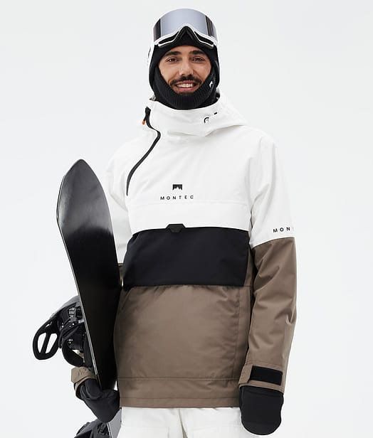 Montec Dune Kurtka Snowboardowa Mężczyźni Old White/Black/Walnut