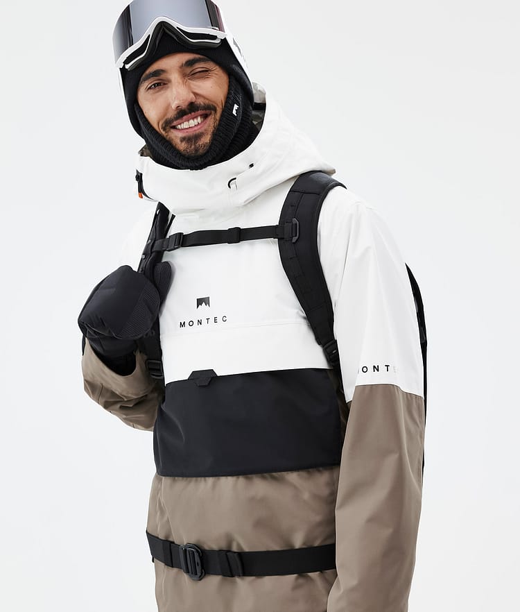 Montec Dune Kurtka Snowboardowa Mężczyźni Old White/Black/Walnut, Zdjęcie 2 z 9