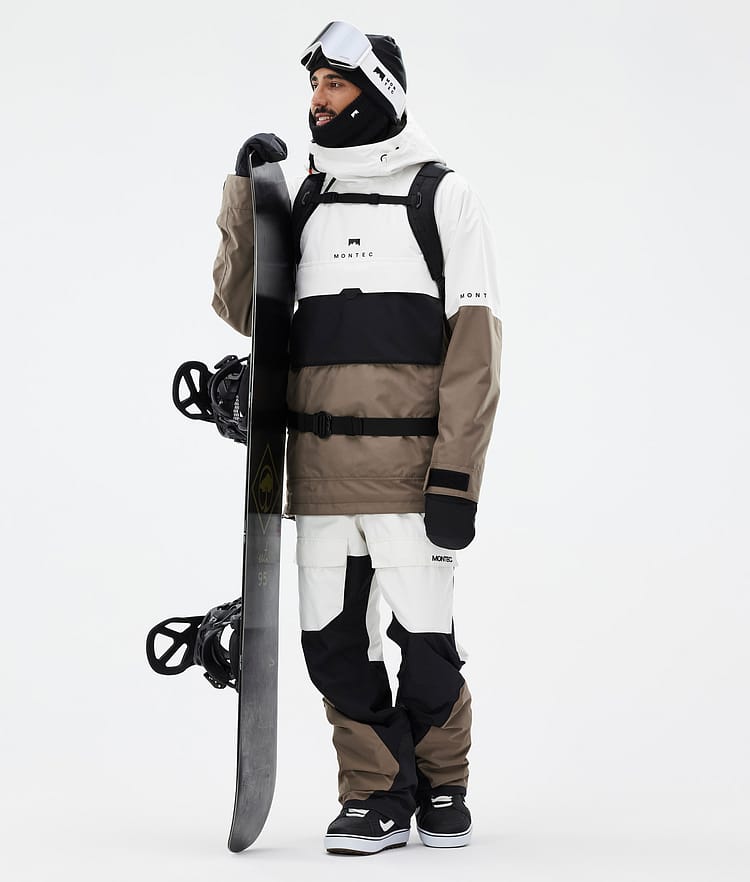 Montec Dune Veste Snowboard Homme Old White/Black/Walnut