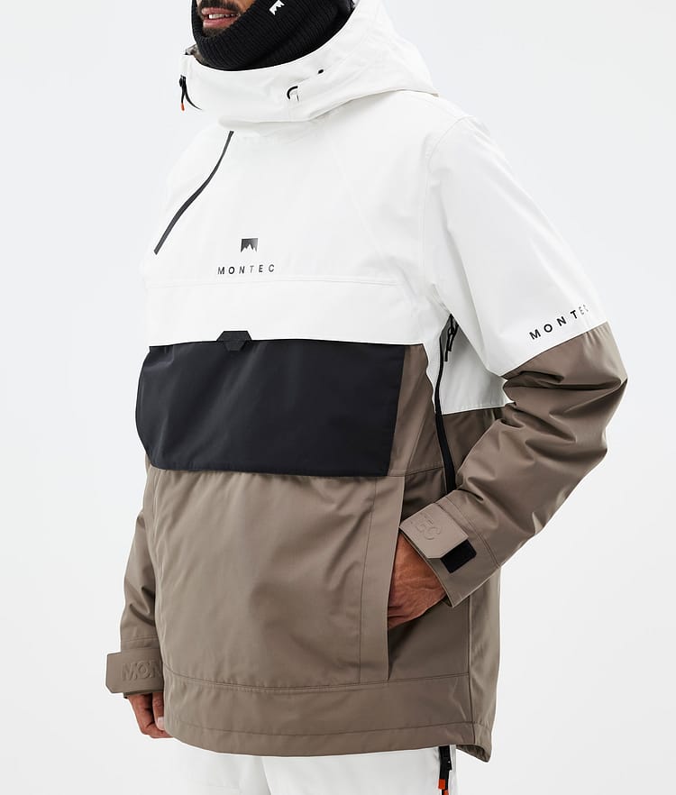 Montec Dune Veste Snowboard Homme Old White/Black/Walnut