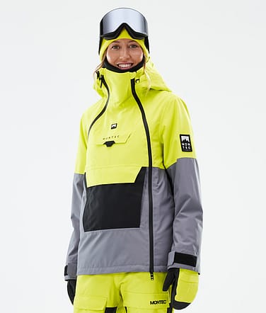 Montec Doom W Kurtka Snowboardowa Kobiety Bright Yellow/Black/Light Pearl
