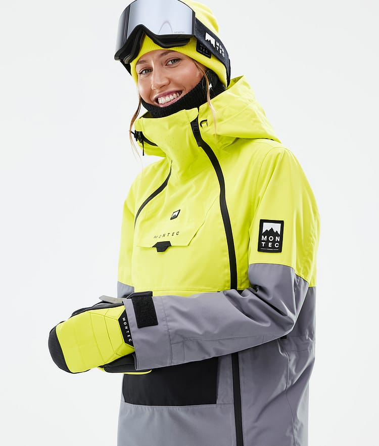 Montec Doom W Snowboard jas Dames Bright Yellow/Black/Light Pearl Renewed, Afbeelding 2 van 11