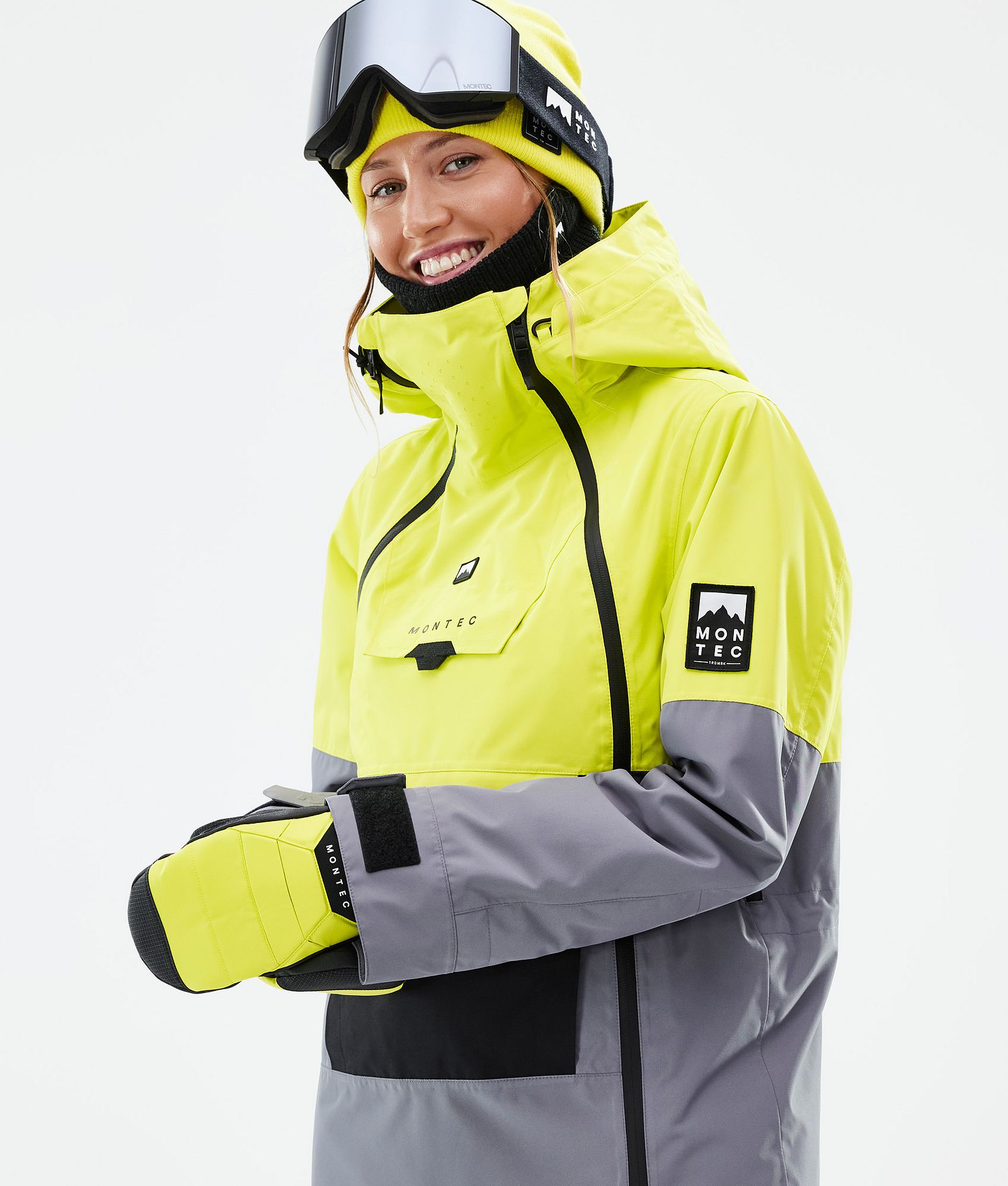Montec Doom W Veste de Ski Femme Bright Yellow/Black/Light Pearl, Image 2 sur 11