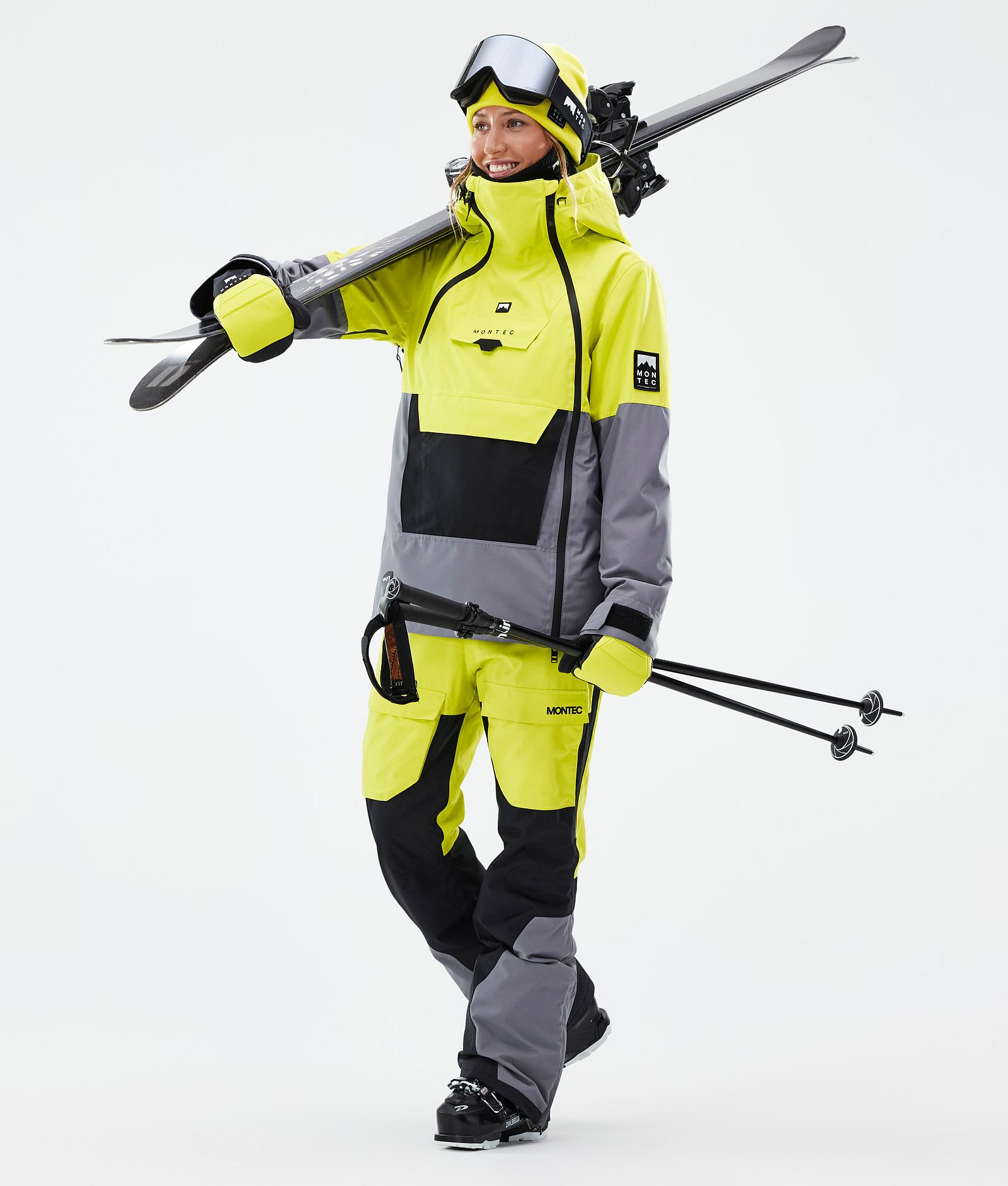 Montec Doom W Veste de Ski Femme Bright Yellow/Black/Light Pearl, Image 3 sur 11