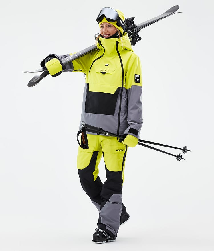 Montec Doom W Ski jas Dames Bright Yellow/Black/Light Pearl, Afbeelding 3 van 11