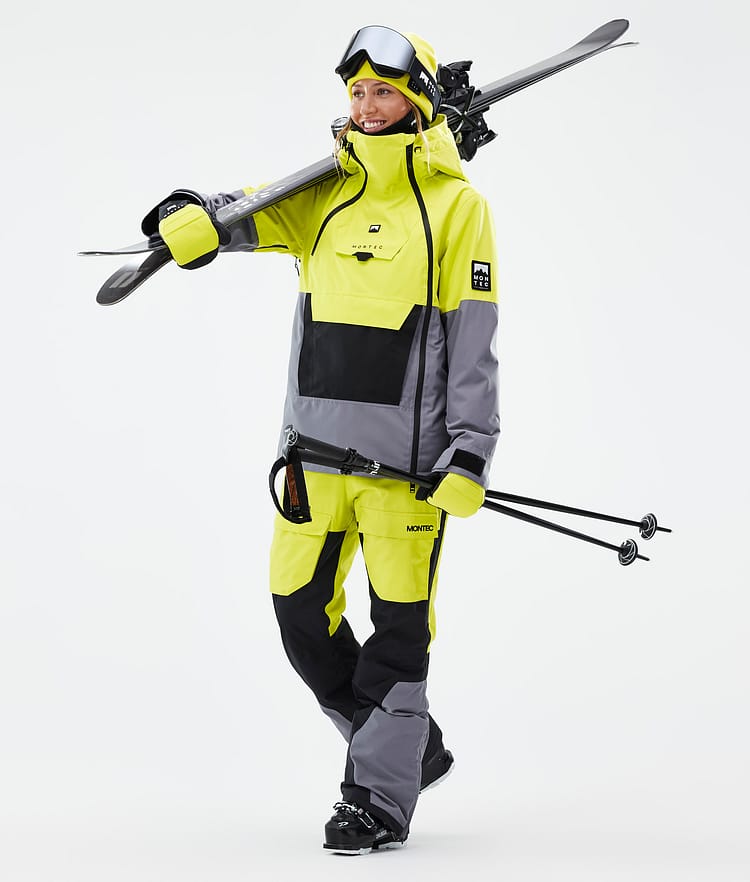 Montec Doom W Ski Jacket Women Bright Yellow/Black/Light Pearl