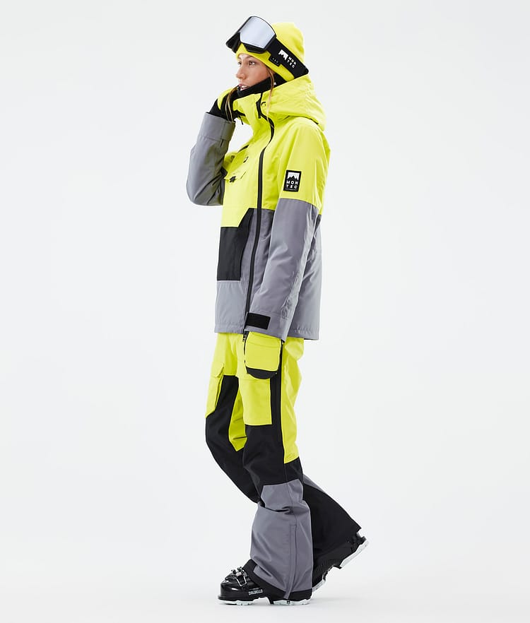 Montec Doom W Veste de Ski Femme Bright Yellow/Black/Light Pearl, Image 4 sur 11