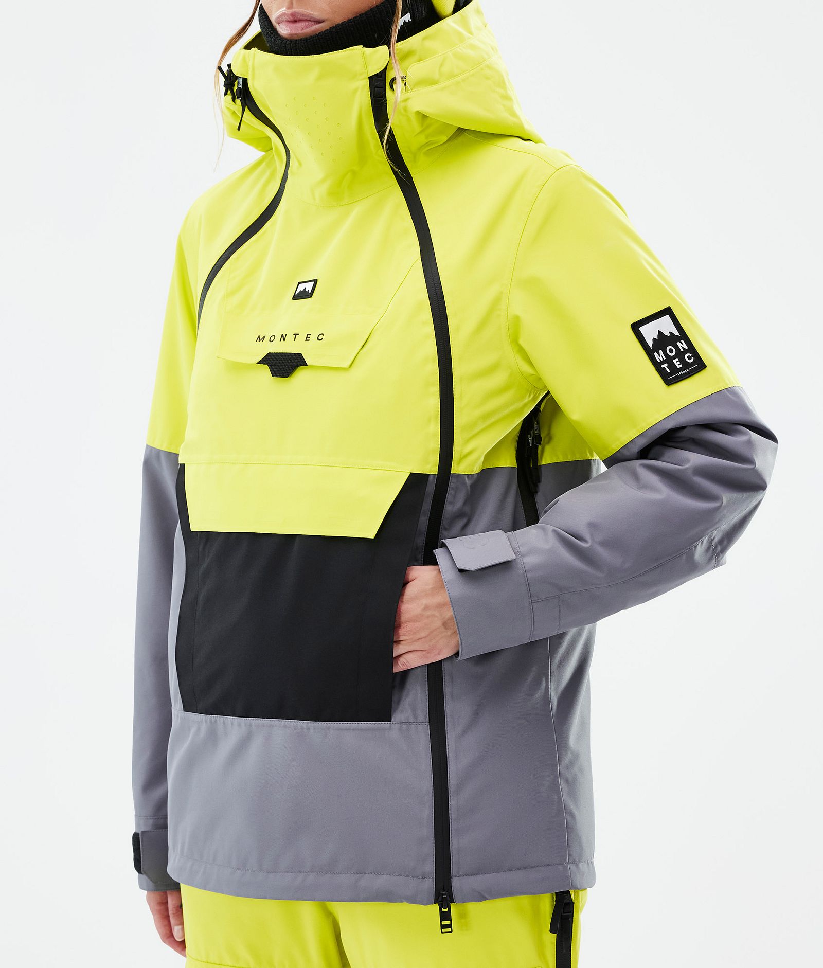 Montec Doom W Veste de Ski Femme Bright Yellow/Black/Light Pearl, Image 8 sur 11