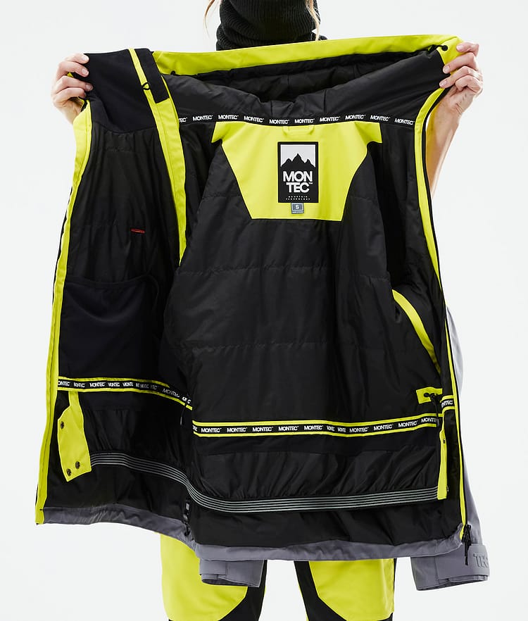 Montec Doom W Kurtka Snowboardowa Kobiety Bright Yellow/Black/Light Pearl, Zdjęcie 11 z 11